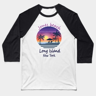 Retro Cool Jones beach long island New York Baseball T-Shirt